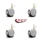 Service Caster 3 Inch MRI Safe Casters with Brakes, 10mm Threaded Stem, Set of 4, SCC, 4PK SCC-TS02S75-TPR-GRY-B-M10X22-MRI-4 - alternate 4
